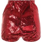 Shorts rossi con paillettes a vita alta Dolce&Gabbana Dolce 