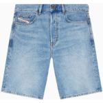 Bermuda jeans blu chiaro di cotone per Uomo Diesel 