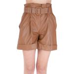 Shorts In Simil Pelle Con Cintura -