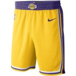 Pantaloncini gialli traspiranti da basket Nike Los Angeles Lakers 