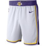 Pantaloncini bianchi M traspiranti da basket per Uomo Nike Los Angeles Lakers 