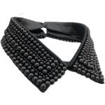 Bluse eleganti nere Taglia unica con perline per Natale per Donna 