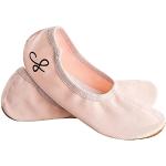 Scarpe larghezza E rosa numero 28 di cotone antiscivolo da danza classica per bambini 