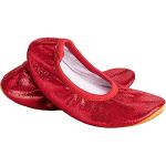 Scarpe larghezza E rosse numero 40 di cotone antiscivolo da danza classica per Donna 