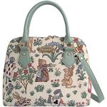 Signare Tapestry Arazzo Top Handle borsa borse donna, borsa donna tracolla con Disegni da Giardino (Alice nel paese delle meraviglie)