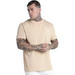 Magliette & T-shirt scontate beige M taglie comode di cotone lavabili in lavatrice mezza manica con scollo rotondo per Uomo 