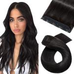 Extension nere naturali per capelli lunghi con capelli veri edizione professionali 