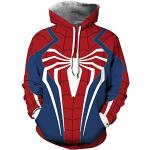 Silver Basic Spiderman Dragon Ball Leone Cosplay Abbigliamento Hoodie Bambino,Spiderman Rosso Blu B-4,M…