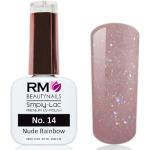 Simply-Lac UV Polish n. 14 Nude Rainbow Glitter Smalto UV Gel RM Beautynails 1 confezione (1 X 10 ml)
