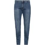 Jeans regular fit scontati blu di cotone tinta unita per Uomo Siviglia 