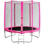 SixBros. SixJump trampolino elastico da giardino 1,85 m – trampolino per il giardino, trampolino all’aperto, set completo incluso scaletta, rete di sicurezza & copertura, fuchisa, TP185/1571