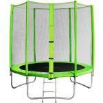 SixBros. SixJump trampolino elastico da giardino 1,85 m – trampolino per il giardino, trampolino all’aperto, set completo incluso scaletta, rete di sicurezza & copertura, verde, TG185/1572