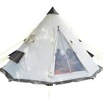 Skandika Tipii - Tenda Campeggio Indiana Wigwan - 6 Persone - Beige - Colonna d'Acqua 3000 mm - Altezza 250 cm
