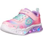 Sneakers stringate larghezza E scontate casual rosa numero 33,5 con glitter con stringhe led per bambini Skechers 
