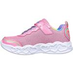 Sneakers larghezza E scontate casual rosa numero 29 led per bambini Skechers Heart Lights 