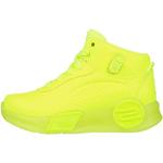 Sneakers alte larghezza E casual giallo fluo numero 36 con stringhe per bambini Skechers S Lights 
