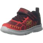 Sneakers alte larghezza E casual rosse numero 28 in tessuto con paillettes per bambini Skechers 