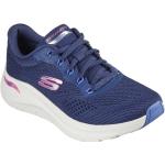 Sneakers stringate larghezza E scontate blu numero 37 con stringhe traspiranti per Donna Skechers Arch Fit 
