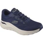 Sneakers stringate larghezza E scontate blu numero 45 in mesh con stringhe lavabili in lavatrice per Uomo Skechers Arch Fit 