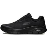 Sneakers stringate larghezza E scontate casual nere numero 39,5 con stringhe lavabili in lavatrice per Uomo Skechers Arch Fit 