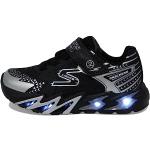 Sneakers stringate larghezza E scontate casual nere numero 29 con stringhe led per bambini Skechers Flex-Glow 