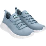 Sneakers slip on larghezza B casual blu numero 36 in tessuto con allacciatura elasticizzata per Donna Skechers Bobs 