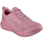 Sneakers stringate larghezza E rosa numero 36 di gomma con stringhe antiscivolo per Donna Skechers Squad 