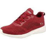 Sneakers larghezza E casual rosse numero 37,5 di gomma antiscivolo per Donna Skechers Squad 