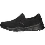 Sneakers slip on larghezza E casual nere con allacciatura elasticizzata per Uomo Skechers Equalizer 