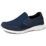 Sneakers basse larghezza E casual blu navy numero 45 di pelle per Uomo Skechers Equalizer 