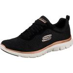 Sneakers larghezza E scontate casual nere numero 42 traspiranti per Donna Skechers Flex Appeal 4.0 