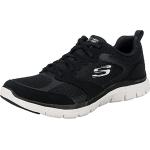 Sneakers stringate larghezza E scontate casual nere numero 35 di pelle con stringhe per Donna Skechers Flex Appeal 4.0 