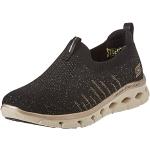 Sneakers slip on larghezza E casual nere numero 36,5 con allacciatura elasticizzata per Donna Skechers Glide-Step 