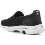 Sneakers slip on larghezza E scontate casual nere numero 38 con allacciatura elasticizzata per Donna Skechers Go Walk 5 