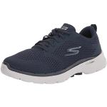 Sneakers larghezza E casual blu navy numero 42 per Donna Skechers Go Walk 6 