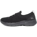 Sneakers larghezza E casual nere numero 35 in tessuto per Donna Skechers Go Walk 6 