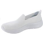 Sneakers slip on larghezza E casual bianche numero 39 con stringhe traspiranti per l'estate per Donna Skechers Go Walk 