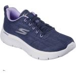 Sneakers stringate larghezza E scontate blu numero 36 di gomma traspiranti per Donna Skechers Go Walk 