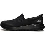 Sneakers slip on larghezza E casual nere numero 44 con stringhe con tacco sopra i 9 cm traspiranti per Uomo Skechers Go Walk 