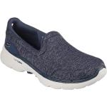 Sneakers slip on larghezza A blu navy con allacciatura elasticizzata ultraleggere per Donna Skechers Go Walk 