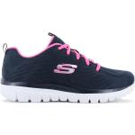 Sneakers stringate larghezza E blu navy in mesh con stringhe per Donna Skechers Graceful Get Connected 