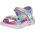 Skechers Kids Girls Unicorn Dreams Sandal-Majes Sneaker, Blue/Multi, 4 Big Kid