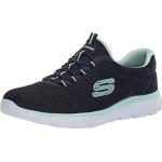 Sneakers stringate larghezza E scontate casual blu navy numero 36,5 di gomma con stringhe per Donna Skechers Summits 