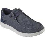 Sneakers stringate larghezza E casual blu numero 40 in tessuto con stringhe antiscivolo per Uomo Skechers 