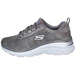 Sneakers larghezza E eleganti grigio scuro numero 41 per Donna Skechers 