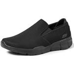 Sneakers larghezza E casual nere con allacciatura elasticizzata per Uomo Skechers Equalizer 