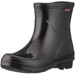 Stivali neri numero 39 di gomma con allacciatura elasticizzata impermeabili da pioggia per Donna Skechers 
