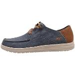 Sneakers slip on larghezza E casual blu navy numero 42,5 con allacciatura elasticizzata per Uomo Skechers Relaxed Fit 