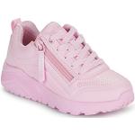 Sneakers stringate larghezza A rosa numero 39 in poliuretano con cerniera lavabili in lavatrice per bambini Skechers Uno 