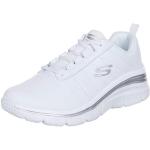 Sneakers larghezza E scontate casual bianche numero 40 con tacco da 3 cm a 5 cm per Donna Skechers 